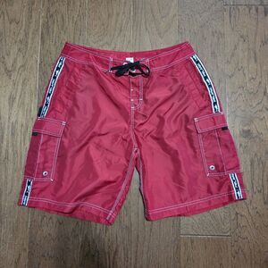 PELAGIC Blackfin Nylon Cargo Shorts Mens 32 Board Shorts Swim Trunks Fishing